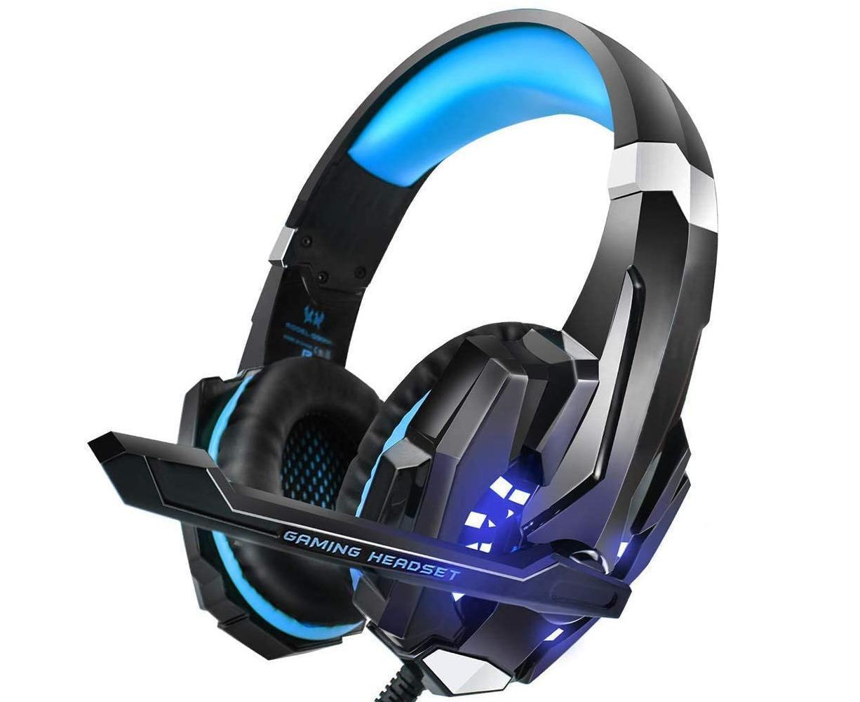 Gaming Headset - Noise Cancelling - Over Ear Headphones with Mic and LED Light