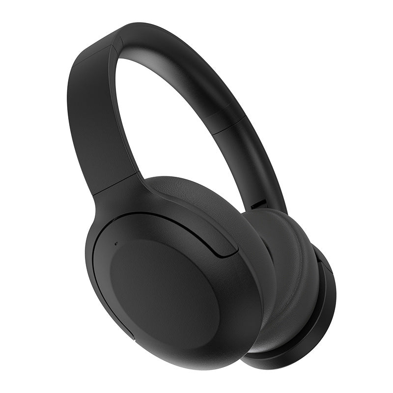 P3965 ANC wireless over-ear headphones in black, three-quarter hero with soft cushioned earcups