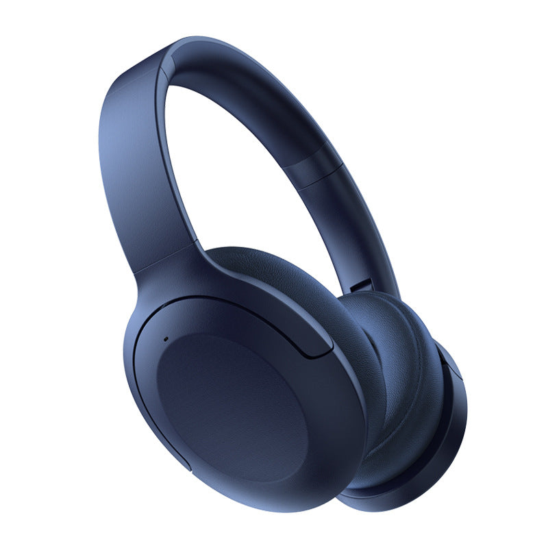 P3965 ANC wireless over-ear headphones in blue, three-quarter hero with soft cushioned earcups
